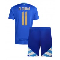 Camiseta Argentina Angel Di Maria #11 Segunda Equipación Replica Copa America 2024 para niños mangas cortas (+ Pantalones cortos)